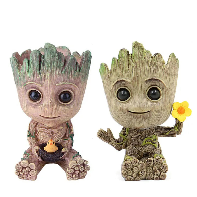 Miniature Groot figurine from Ansoff, 5cm tall, desktop decor and office ornament, cartoon style, handcrafted craft tree figure