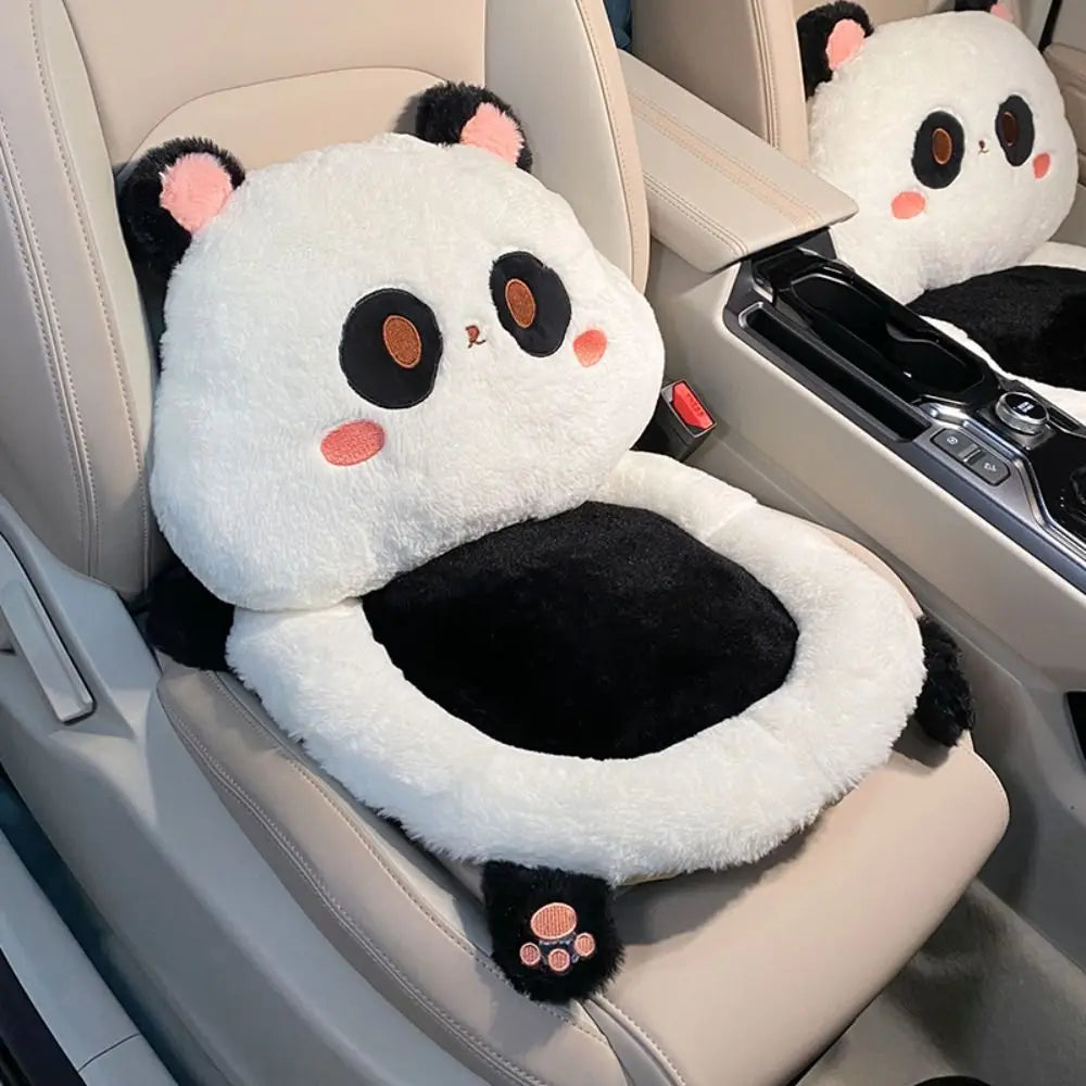 Creative Cartoon Rabbit Panda Auto Car Seat Head Neck Rest Cushion Headrest Pillow Plush Pad Car Safety Decorative Car Pillow