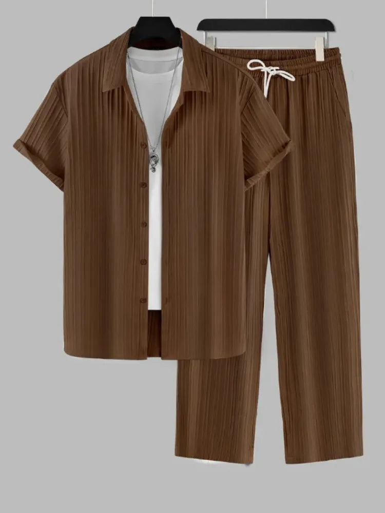 Men's summer suit by Ansoff, stylish men's clothing set featuring a lightweight summer suit for men, perfect for warm weather.