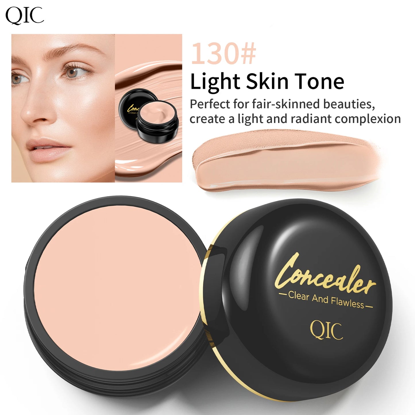 Ansoff waterproof full coverage concealer for tattoos and scars with natural finish, suitable for all skin tones and types, in a sleek bottle.