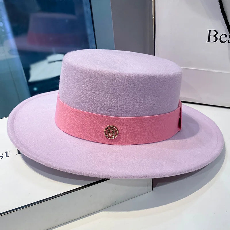 Elegant women's fedora hat by Ansoff with ribbon band, suitable for weddings, church events, and jazz fashion styles.