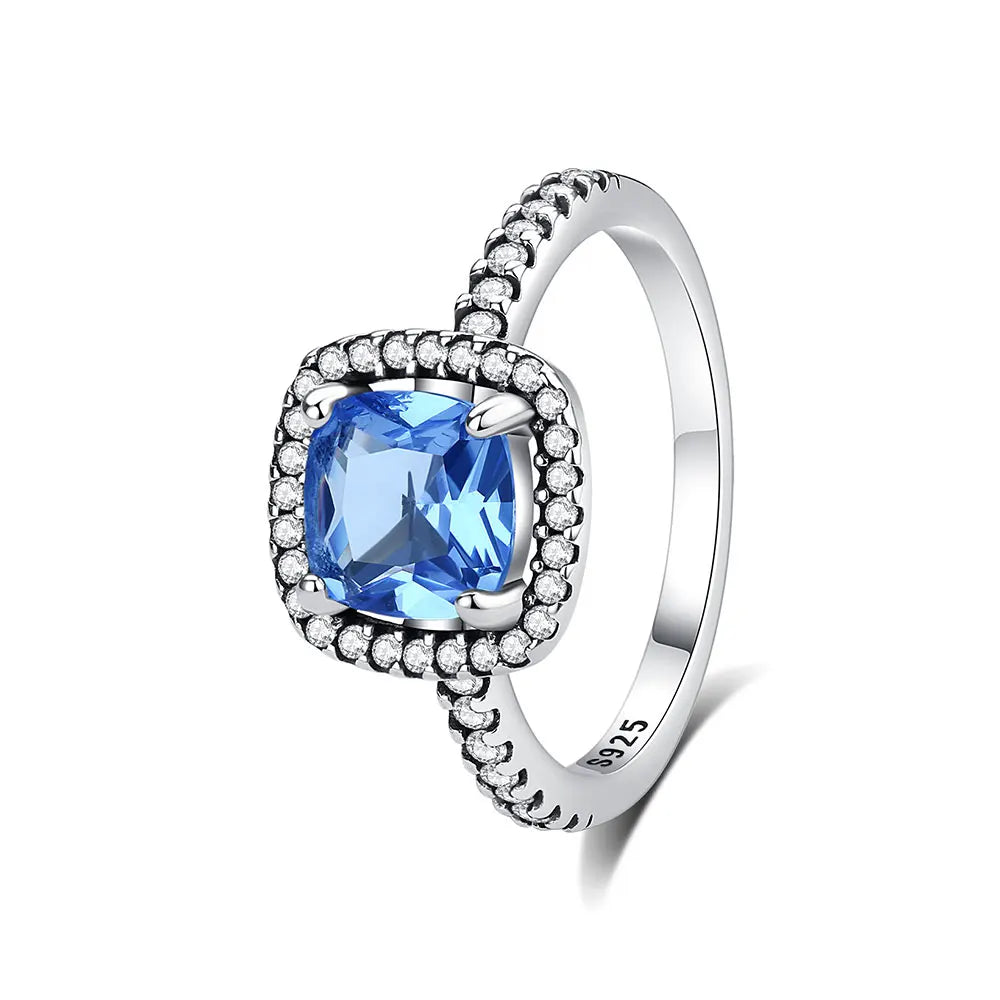 Sterling silver women's ring with crown love heart design, rose gold accents, and crystal embellishments, from Ansoff jewelry collection.