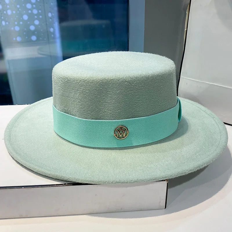 Elegant Ansoff women's fedora hat with a ribbon band, stylish felt jazz hat for fashion, weddings, and dressy occasions