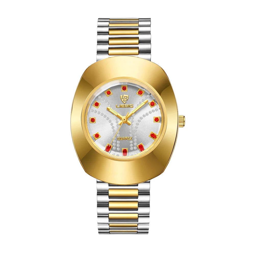 2023 Fashion watches For Men luxury golden Quartz Waterproof All-Steel Wristwatch Relogio Feminino Casual Male Clock L1021 - Acros