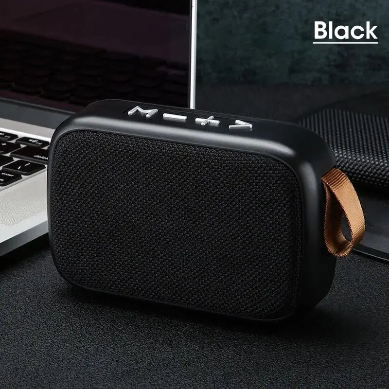 Ansoff wireless outdoor portable mini speaker with cloth cover and built-in subwoofer for enhanced sound quality.