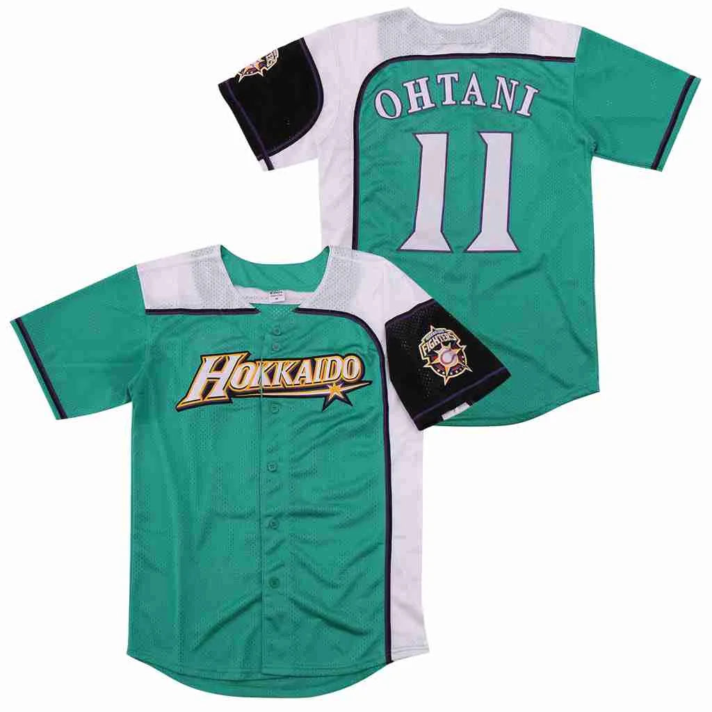 White and black 2024 Japan baseball jersey with Ohtani embroidery, breathable sportswear, suitable for outdoor activities and hip hop style.