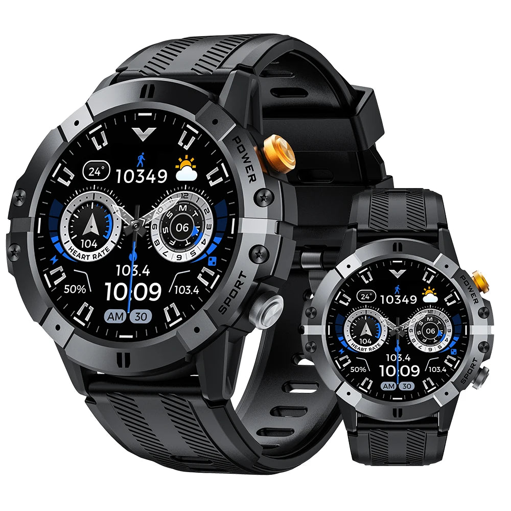 Outdoor Military Smart Watch Bluetooth Call Smartwatch Fitness Clock IP68 Waterproof Sports Men's Watches for IOS Android 2025