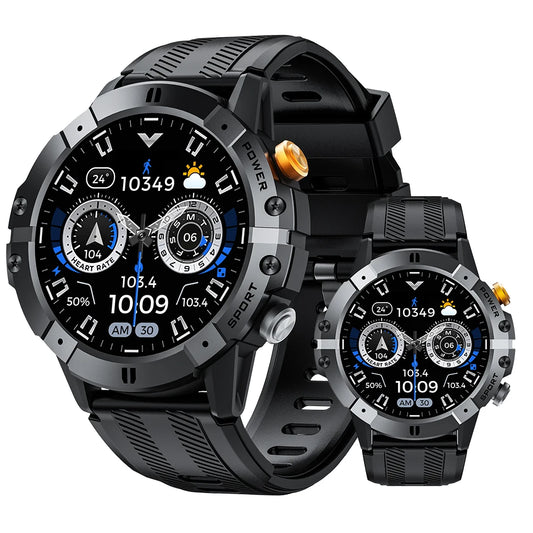 Outdoor Military Smart Watch Bluetooth Call Smartwatch Fitness Clock IP68 Waterproof Sports Men's Watches for IOS Android 2025