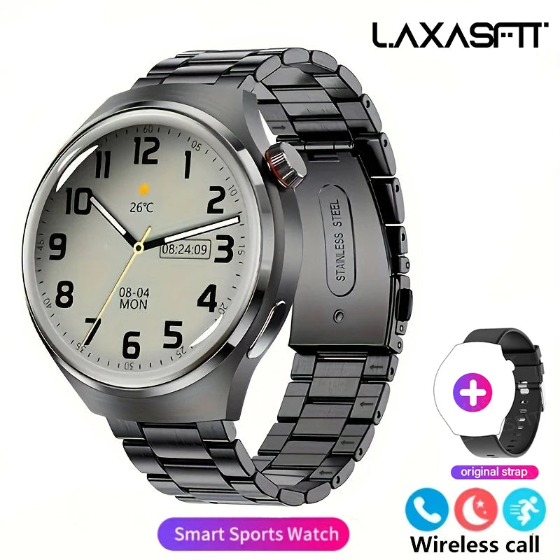 Ansoff G.L Wear 2025 men's smart watch with HD display, health tracking, Bluetooth calling, voice assistant, and sports features.