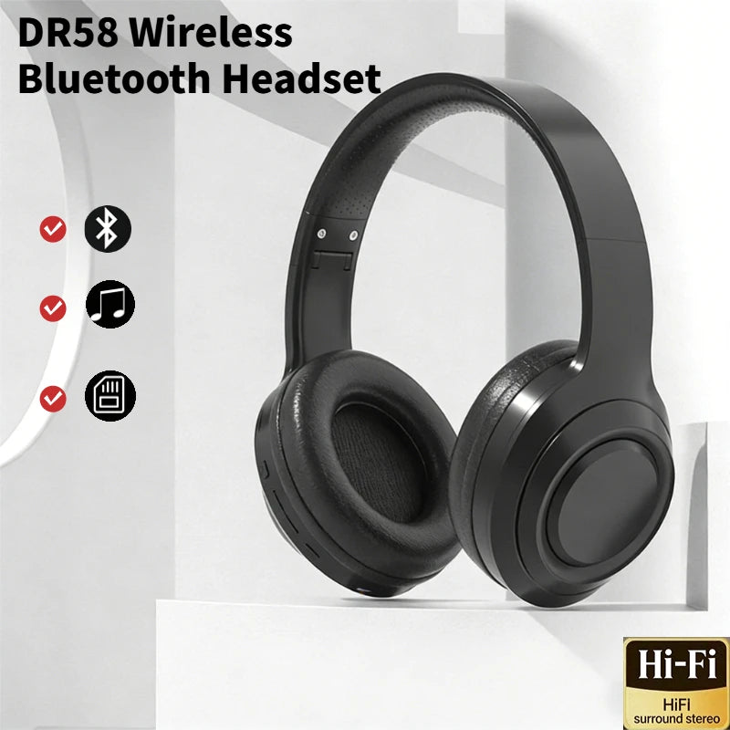 Bluetooth 5.3 Headsets Gaming Headphones Dual Mode Wireless Earphones Foldable Noise Reduction Music Headsets For iPhone Xiaomi