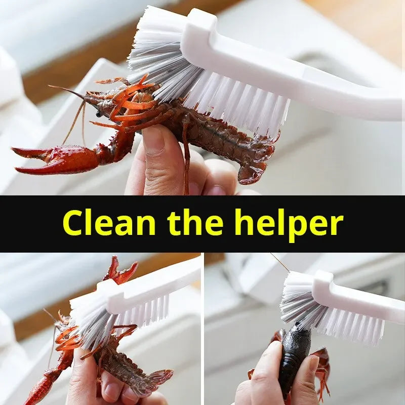 Japanese Sink and motorcycle cleaning brush by Ansoff with long handle and elbow design for cleaning tail holes and crevices.
