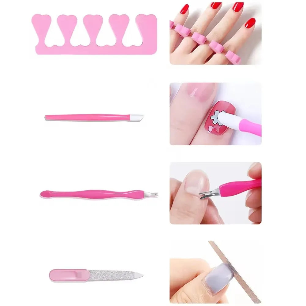 LINMANDA Professional USB Electric Nail Drill Polish File Kit with UV LED Nail Lamp Gel Manicure Dryer Lamp Acrylic Starter Set - Acros