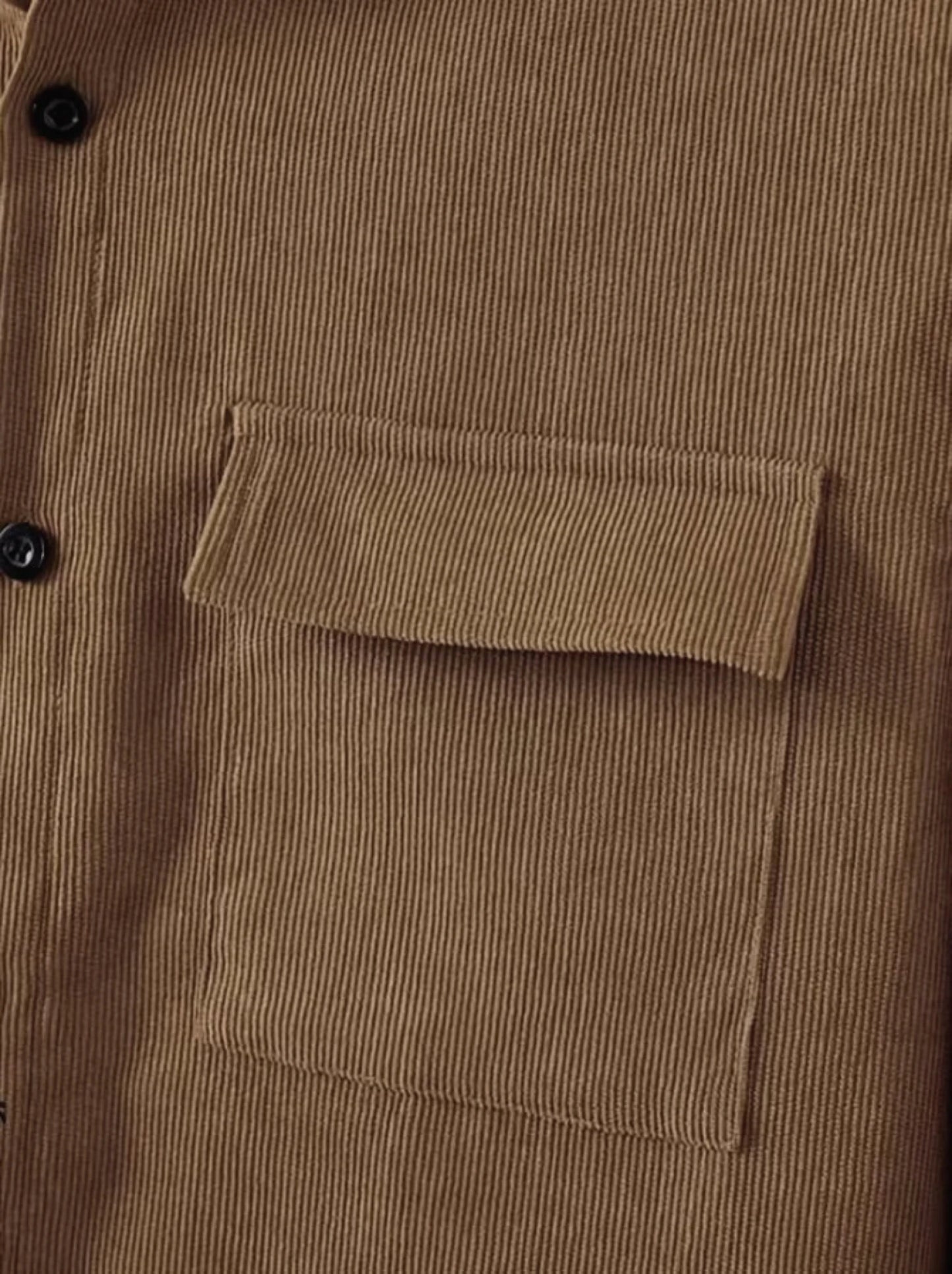 Men's Ansoff solid color corduroy suit with long sleeve shirt and pants, casual style, suitable for everyday wear