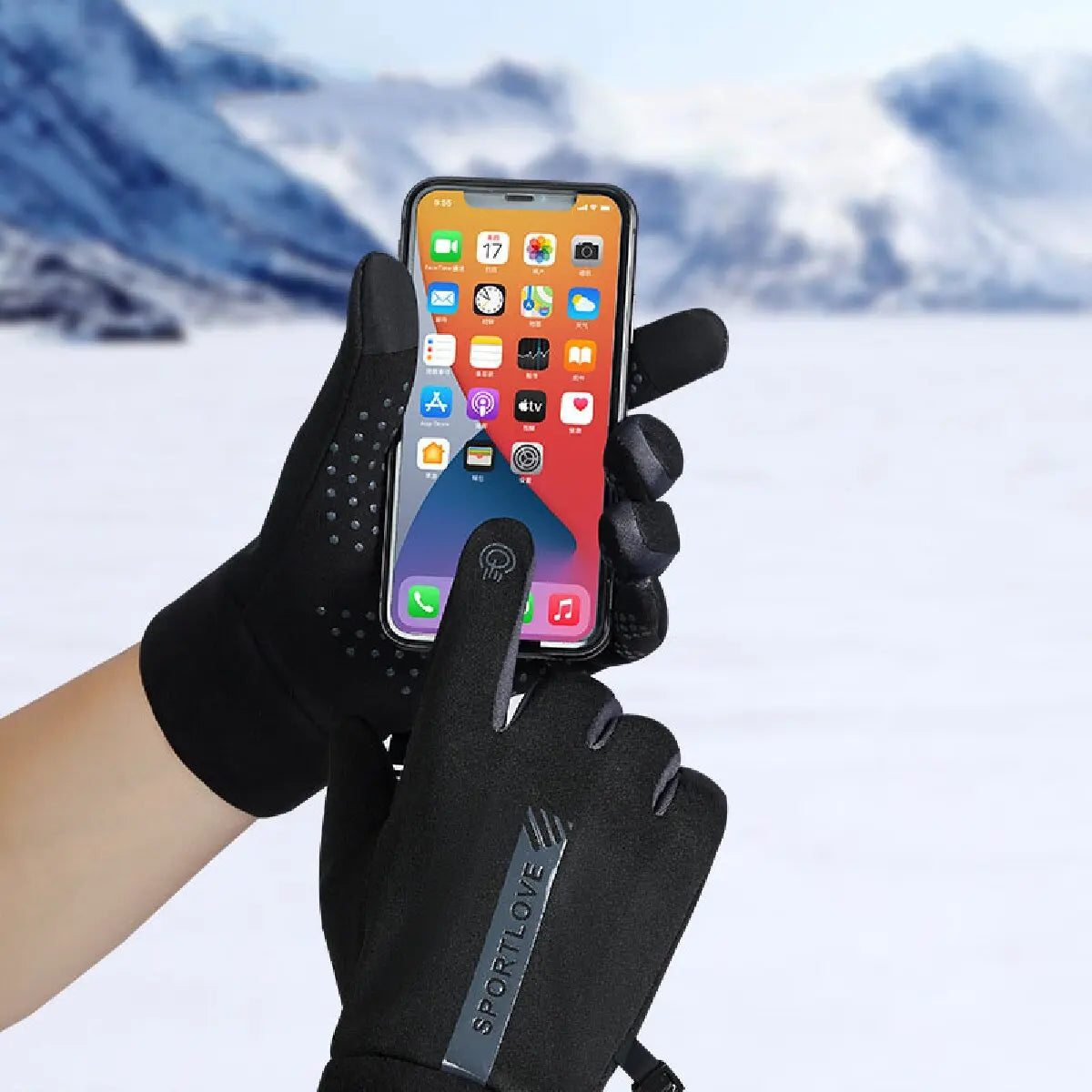 Winter Gloves Women Cycling Bike Thermal Fleece Cold Resistance Wind Waterproof Bicycle Warm Outdoor Running Skiing Mittens - Acros