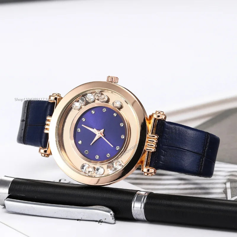 Watches for Women Female Luxury Temperament Ladies Watch Leather Belt Watch Analog Quartz Watch Reloj Mujer Montre Femme - Acros