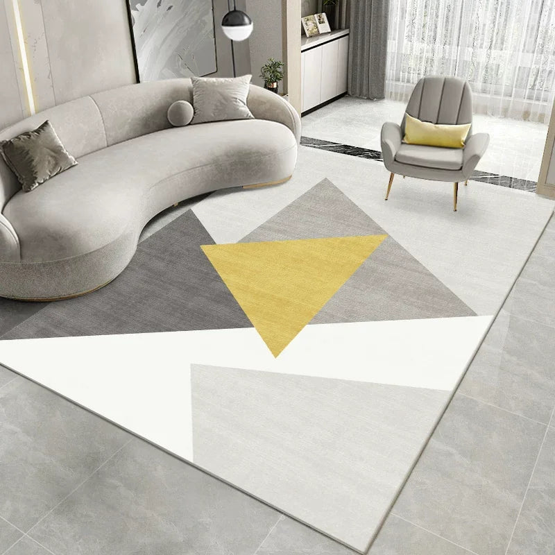 VIKAMA 2026 Light Luxury Living Room Carpet Non-Slip Washable Floor Mat for Sofa Bedroom Cloakroom Home Decor