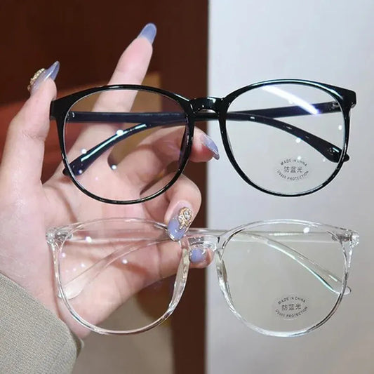 Ansoff clear anti-blue light glasses with replaceable lenses, designed for women and men to block radiation and reduce eye strain.