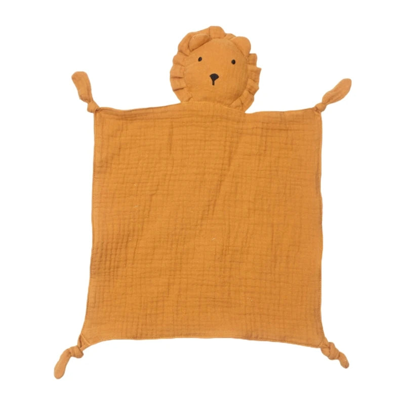 Soft gauze baby soothe blanket and teether bib with rabbit design, ideal for cuddling, sleeping, and comforting infants by Ansoff.