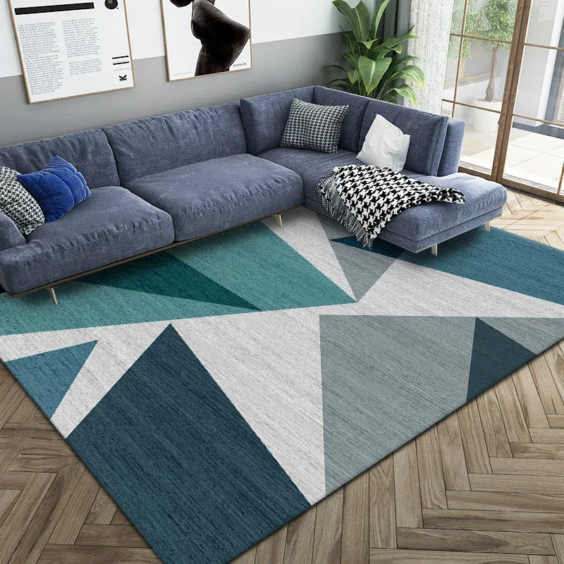 VIKAMA 2026 Light Luxury Living Room Carpet Non-Slip Washable Floor Mat for Sofa Bedroom Cloakroom Home Decor