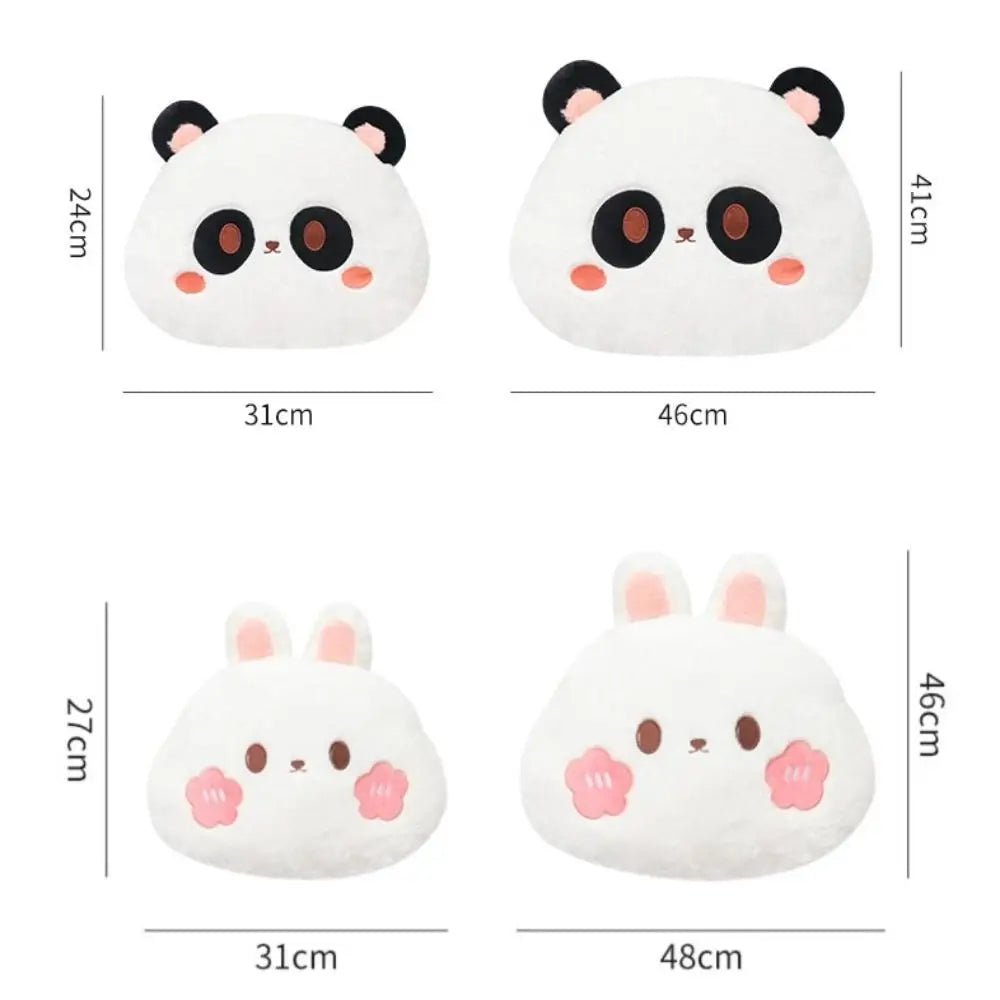 Creative Cartoon Rabbit Panda Auto Car Seat Head Neck Rest Cushion Headrest Pillow Plush Pad Car Safety Decorative Car Pillow