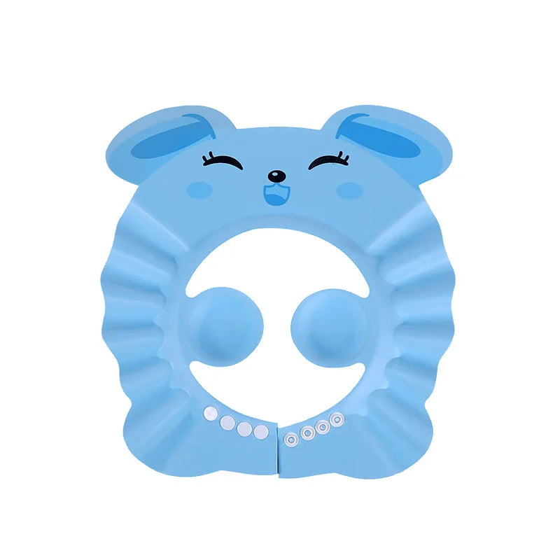 Baby Shower Soft Cap Adjustable Hair Wash Hat for Kids Ear Protection Safe Children Shampoo Bathing Shower Protect Head Cover - Acros