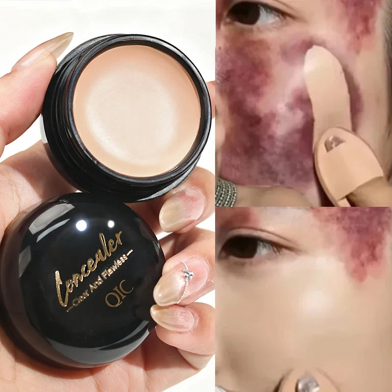 Ansoff waterproof full coverage concealer for tattoos and scars with natural finish, suitable for all skin tones and types.