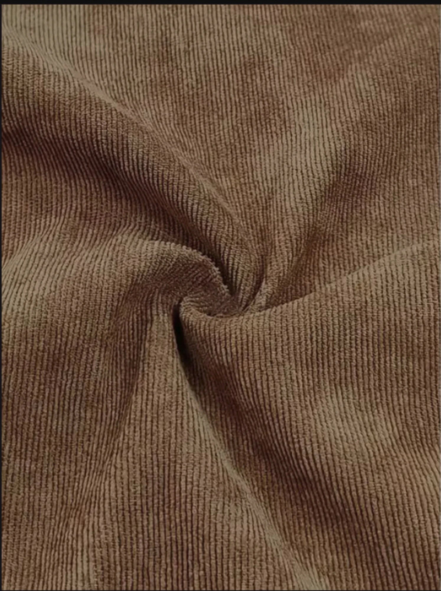 Men's solid color corduroy suit by Ansoff, featuring a long sleeve shirt and casual pants, shown in a relaxed fit.