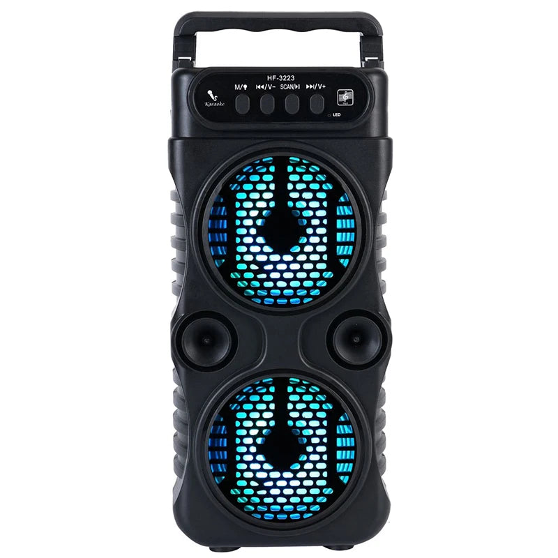 Versatile Outdoor Wireless Speaker; Dual 3 Inches Stereo with Bass Subwoofer, USB Power for Home Parties