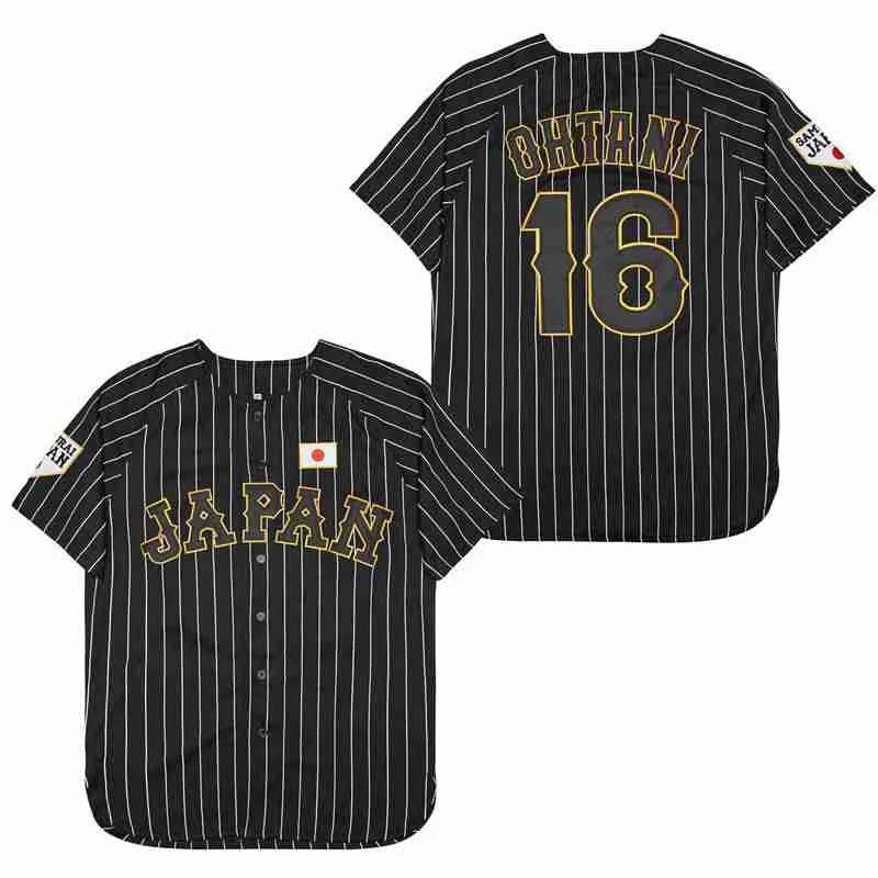 Ansoff 2024 Japan Shohei Ohtani baseball jersey, breathable white and black sportswear with embroidery, oversized outdoor sports apparel