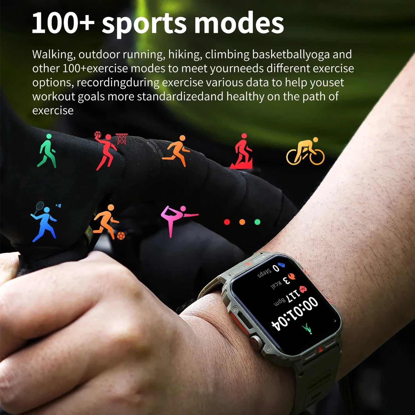 2025 Luxury Military Smart Watch Men Health Monitor Wireless Call Fitness Clock Sports Waterproof Smartwatch for Women Android