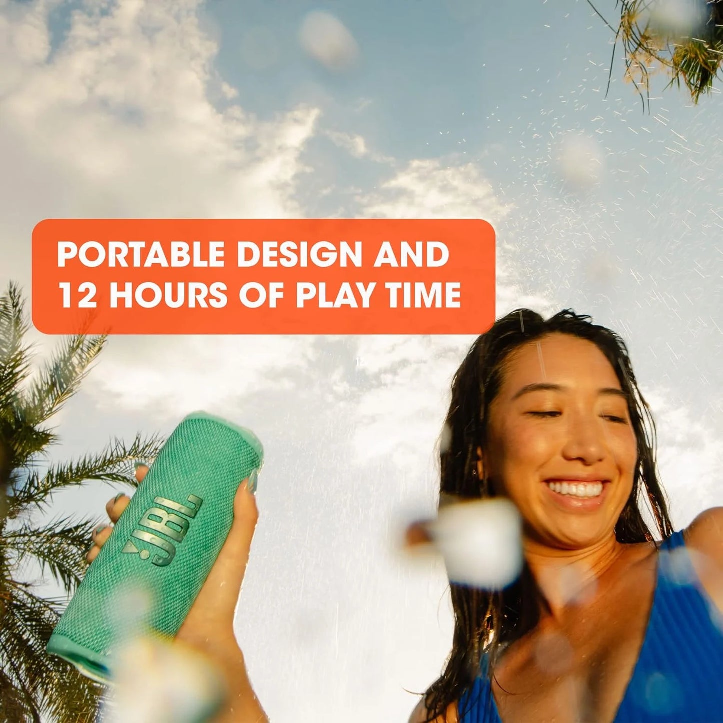 JBL Flip 6 Portable Bluetooth Speaker, Powerful Sound & Deep Bass, IPX7 Waterproof, 12H Playtime, JBL PartyBoost Home Outdoor