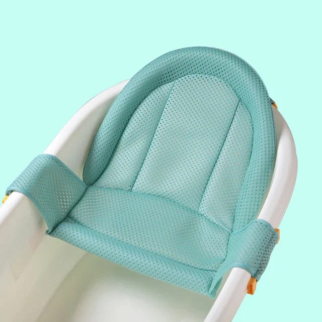 Ansoff baby shower bath tub pad with non-slip surface, soft animal-shaped cushion providing safety and support for newborn bathing.