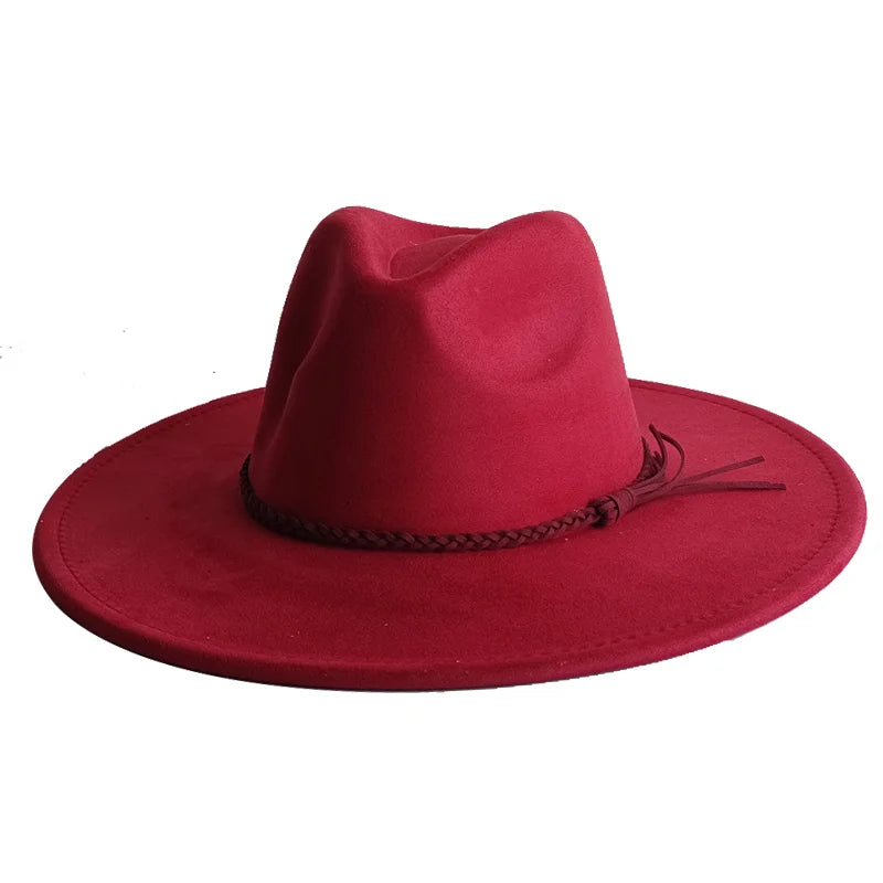 Ansoff Malachite Green suede fedora hat with wide brim, suitable for men and women, ideal for autumn and winter fashion.