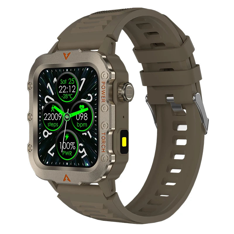 Ansoff smartwatch with fitness clock, health monitor, waterproof design, Bluetooth call feature, suitable for men, compatible with iOS and Android