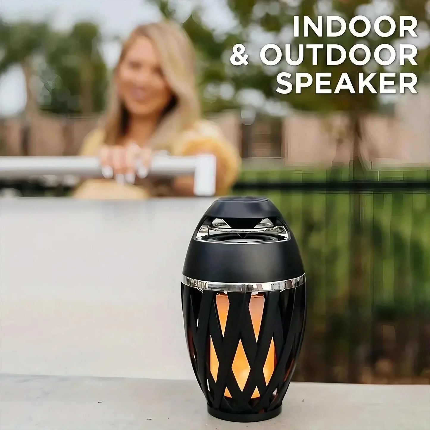 Bluetooth 5.0 Portable Speaker LED Torch 5W Bass 2000mAh IPX5 Waterproof Outdoor Home Party Speaker