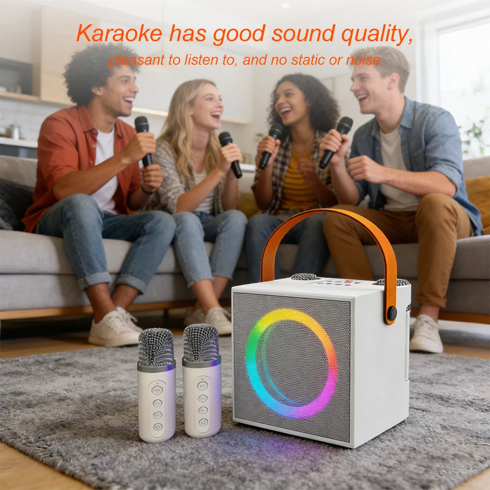 High-quality desktop computer speakers, perfect for outdoor karaoke, live streaming, and Bluetooth audio, all-in-one microphone