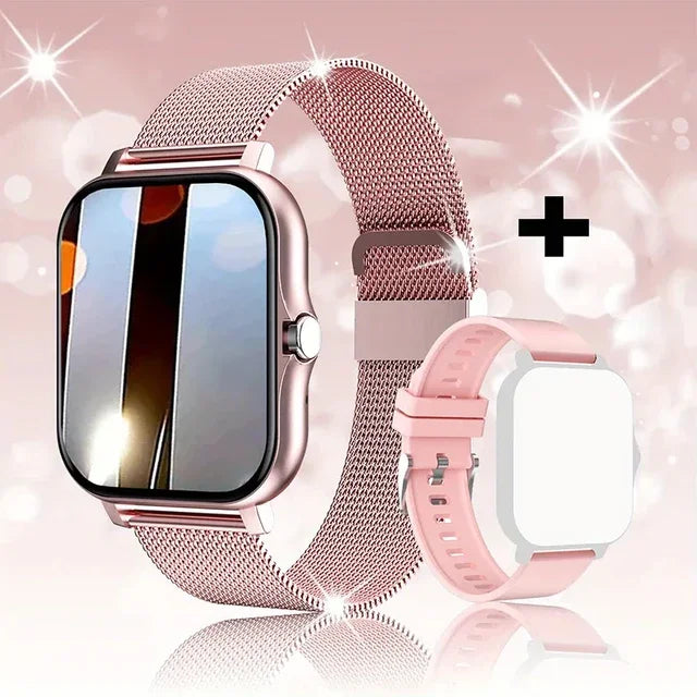 Ansoff 2024 Bluetooth smart watch for men and women with touch call, fitness tracking, waterproof design, suitable for Android and iOS.