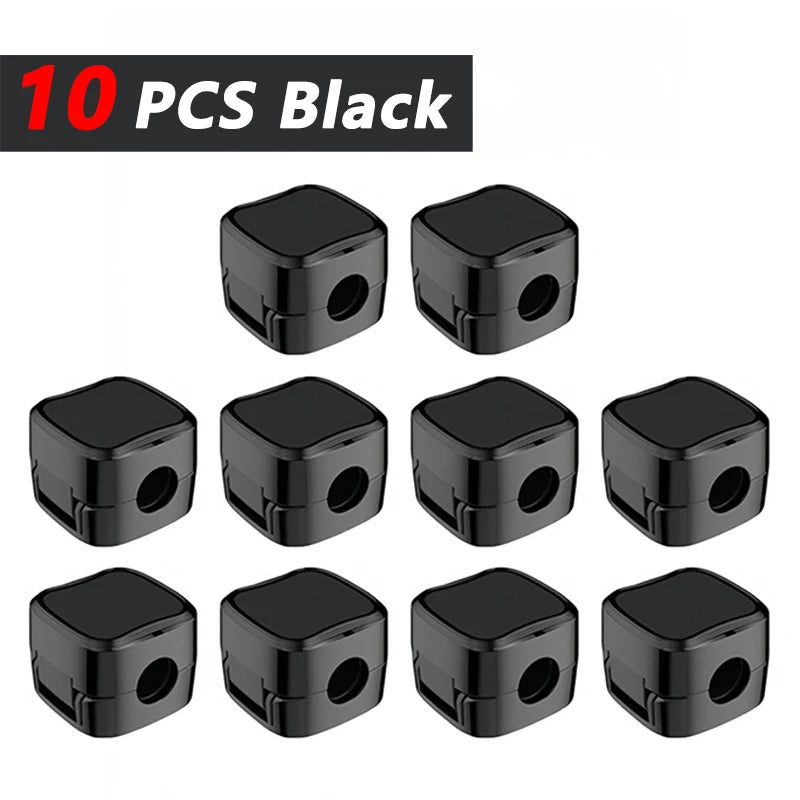 Non-magnetic Strong Cable Clips Adjustable Cord Holder | Adhesive Under Desk Mgmt Organizer for Home Office Car Wall Desktop