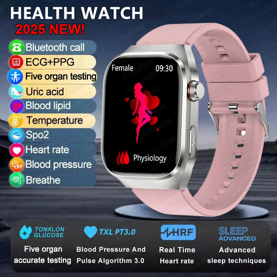 Ansoff 2025 Micro Physical Examination Smart Watch for men with body fat, uric acid, five organ health tracking, Bluetooth call function