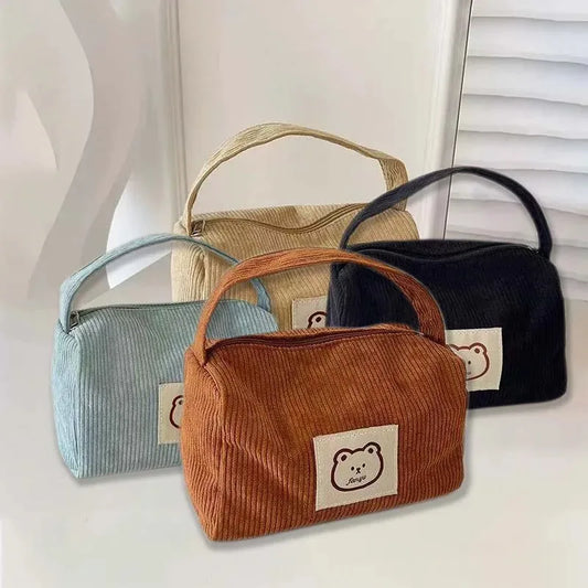 Women's Cosmetic Bags Plush Cute Summer Fashion Large Soft Comfortable Handbag With Handle