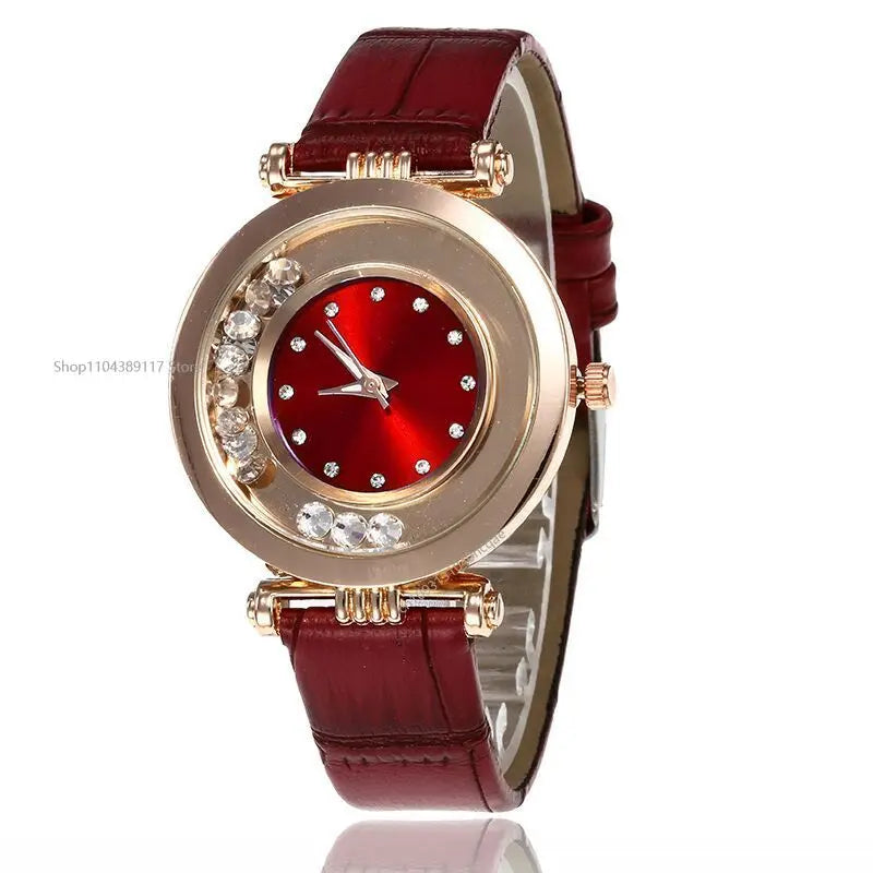 Watches for Women Female Luxury Temperament Ladies Watch Leather Belt Watch Analog Quartz Watch Reloj Mujer Montre Femme - Acros