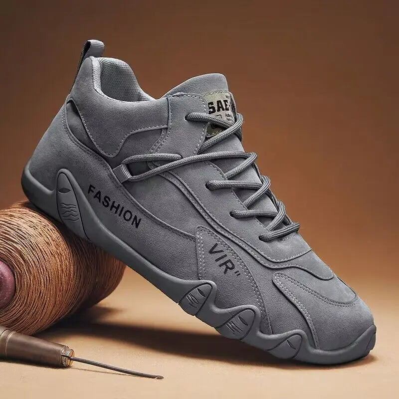 Ansoff men's breathable non-slip work shoes, stylish outdoor sneakers with flat soles, ideal for walking and skateboarding.