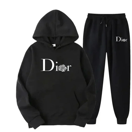 Men's Hooded Sweatshirt Autumn-Winter Set, New Unisex Two-Piece Set for Fitness, Jogging and Leisure