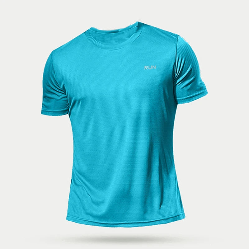 Men's Ansoff running shirt with quick-dry fabric, compression fit, and breathable design for soccer, jogging, and gym workouts.