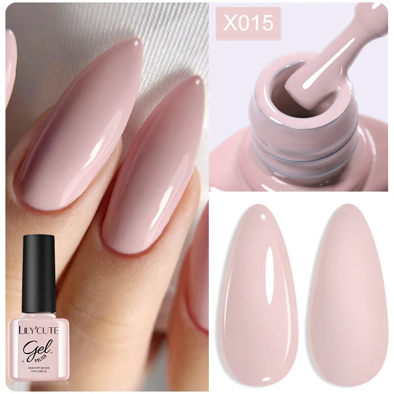 LILYCUTE 5ML Champagne Gold Reflective Glitter Liner Gel Nail Polish Bright Sparkling French Semi Permanent Nail Painting UV Gel