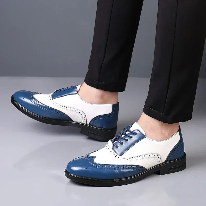 Designer's Classic Men's Formal Shoes, Lace Up Shoes, Plus Size Pointed Business Casual Comfortable Men's Wedding Formal Shoes