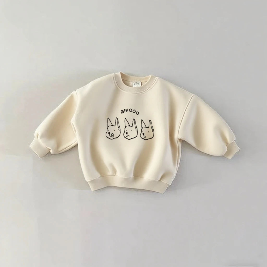 Long Sleeve Sweatshirts Spring/Fall Simple Casual Hoodies For Boys And Girls Lovely Round Neck Pullovers Baby Trendy Clothes