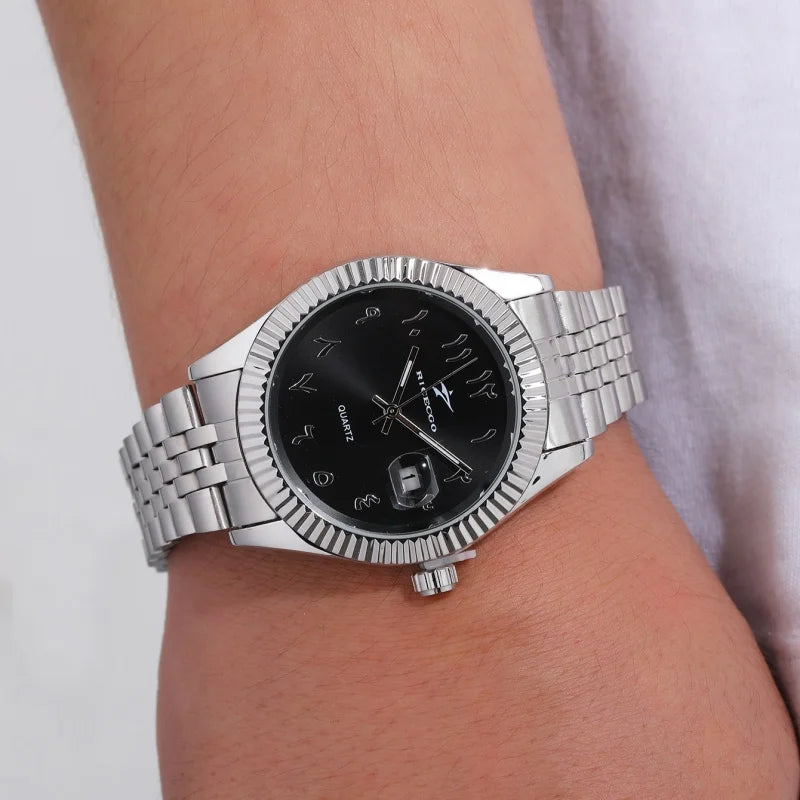 Fashion Men's Watches Date High-end Luxury Casual Sport Clock Classic Business Quartz Male Stainless Steel Wristwatches - Acros