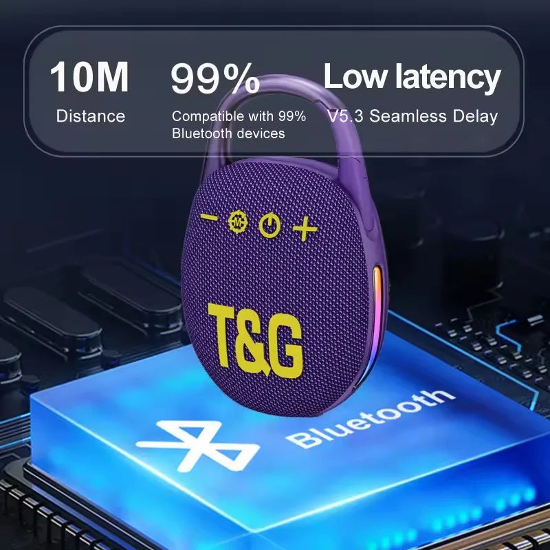Speaker TG447 Portable Bluetooth5.3 Speakers HiFi Sound Quality TWS Interconnection Suport FM Radio TF Card Playback Low Latency
