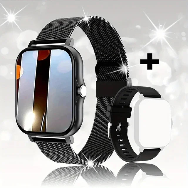 Ansoff Bluetooth smart watch for men and women with touch call, fitness tracking, waterproof design, suitable for Android and iOS.